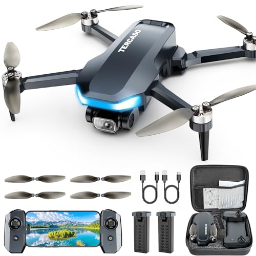 GPS Drone with Camera for Adults – 2K HD Camera FPV Live Video, GPS Drone with Auto Return, Brushless Motor, Foldable Quadcopter, Follow Me, Headless Mode Remote Control for Kids Toys Gifts or Beginners