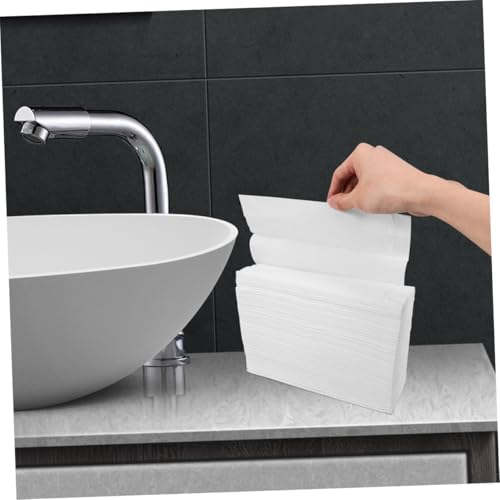 Toallas de mano desechables suaves de papel blanco para limpieza rápida doméstica 6