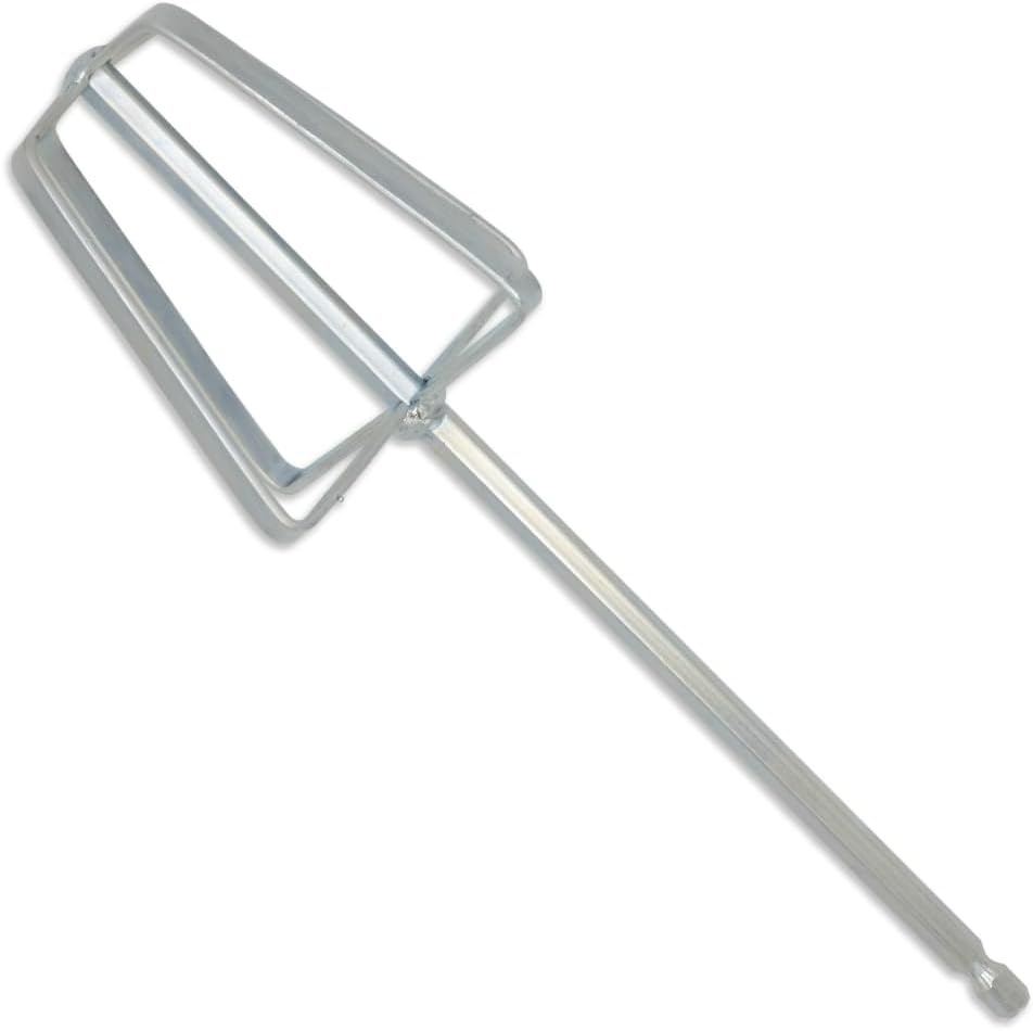 OX Tools Drywall Mud Mixer - Quick Mixing Joint Compound Mixer with Steel Construction, Fits 1/4" Quick Connect - Flat Profile Perfectly Fits Mud Pan, Easy to Clean Finish as a Paint or Cement mixer