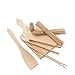 Produktbild tuuli Grillbesteck Set Holz Buche Hochwertig (Schneidebrett, Pfannenwender, Grillzange, Grillgabel für Cevapcici, Zahnstocher, Grillspieße)
