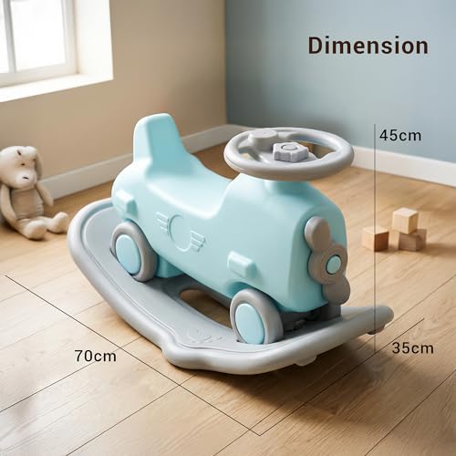 Image of Baybee 3 in 1 Ride on Cars for Kids | Indoor Push Ride on Car with Safety Backrest & Toy Storage | Portable Kid Cars with Music & Horn | Outdoor Rider car for Kids 1 to 3 Years Boys Girl (Blue)