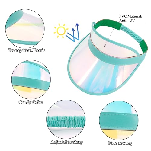 Image of Surkat Plastics Clear Sun Visors UV Protection Hat Cap Headwear Sunhat for Golf Tennis Beach Cycle