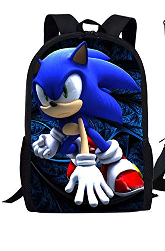 Mochila escolar Sonic 12 pulgadas Mochilas escolares niños The Hedgehog Print Cool Libro