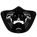 Outry Half Face Mask - Lower Face Protective Tactical Mask for Airsoft/Paintball/BB Gun/CS Game/Hunting/Shooting, Ideal Mask for Halloween, Cosplay, Costume Party and Movie Prop (Black)
