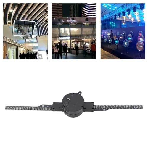 Ventilatore con Ologramma 3D, Proiettore Ologramma 3D WiFi da 16,5 Pollici, Display Olografico a LED con 224 Perline Luminose a LED,per Negozi Aziendali, Bar, Display (Spina UE)