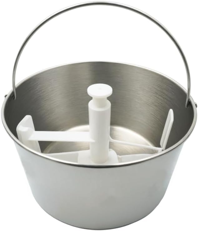 2.6 Quart Stainless Steel Mixing Bowl, Replacement Mxing Blade/Churn Blade/Paddle compatible ICE-2580 and COUPLUX IC7308U ice cream maker