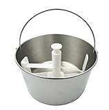 Oliboni 2.6 Quart Stainless Steel Mixing Bowl, Replacement Mxing Blade/Churn Blade/Ice Cream Paddle for ICE-2580 ice cream maker