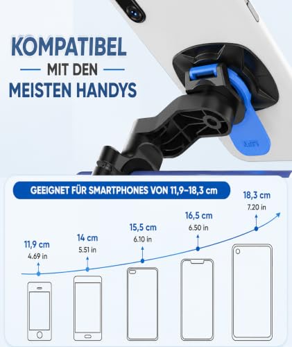 Image of 8PCS Phone Holder in Bike, Anti Vibration Mobile Holder for Bikes, Kit for Urban Commuting and Outdoor Riding, Mobile Holder for Bike with Vibration Damper, Blue Black Design