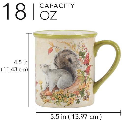 Juego de 4 Mugs de Cerámica Woodland Critters 18 oz miniatura 3