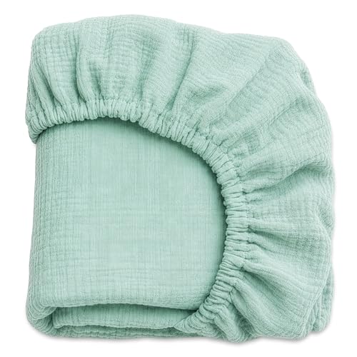 Image of Newton Baby Deluxe Crib Sheet - Ultra-Soft Breathable Organic Cotton Fitted Crib Sheet | Thicker & Softer Design | Machine Washable Baby Bedding | Aqua Mint