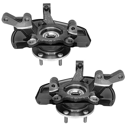 Image of Detroit Axle - Front 6pc Suspension Kit for 12-17 Jeep Compass, 11-17 Patriot, Steering Knuckles and Wheel Bearing Hubs Struts & Coil Spring Sway Bars 2011 2012 2013 2014 2015 2016 2017 Replacement
