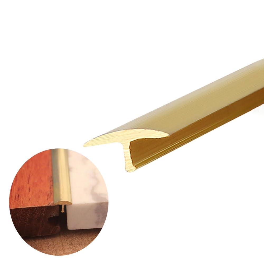 Trwała mosiężna listwa ochronna na krawędzie podłogi – 1 m do dywanów, płytek, drewna i winylu(W1cmxH0.5cm (3/8x 1/4"))