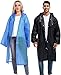 HOOMBOOM Rain Ponchos for Adults Reusable Raincoats Hooded for Women Men Survival Heavy Duty Military Impermeable 2 Packs Rain Coat