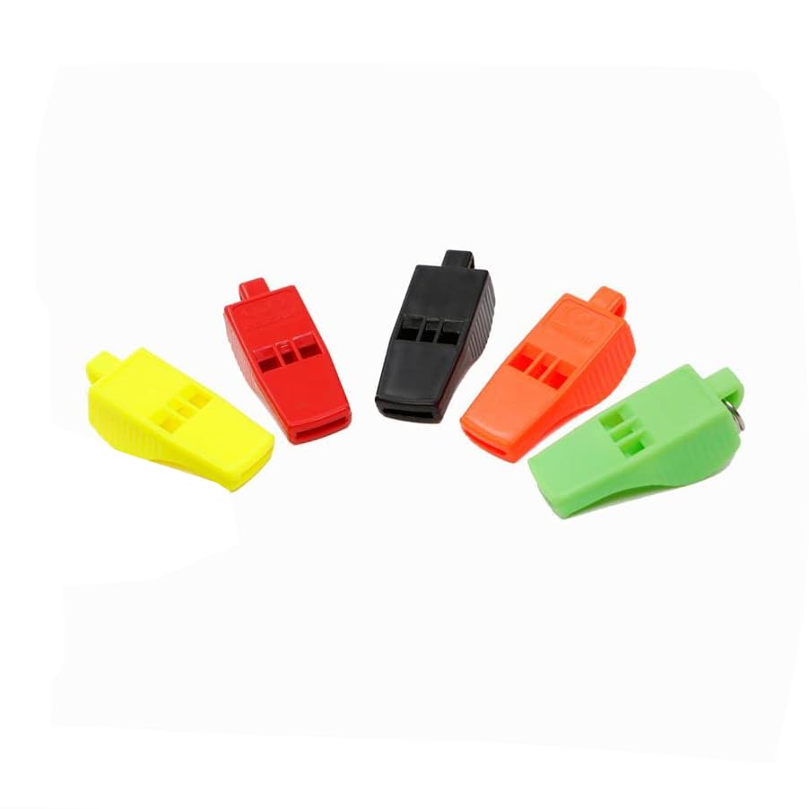 COUGAR PEALESS Bolt Whistle (Pack of 5)|| Pealess Design to Ensure a penetrating || High Frequency Trill|| Plastic Whistle for Football Sports Lifeguards Survival Emergency Training-image-3