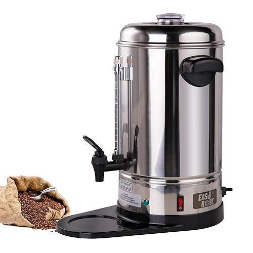 EASYROSE Coffee Urn 40 Cup Coffee Percolator Commercial Coffee Maker with Removable Filter, Perfect For Office, Parties, Catering