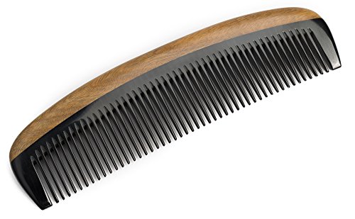 HBY Fine Tooth Comb No Static Premium Quality Natural Green Sandal Wood Combs Handmade - Natural Hair Detangler Comb - Handle Detangling Comb
