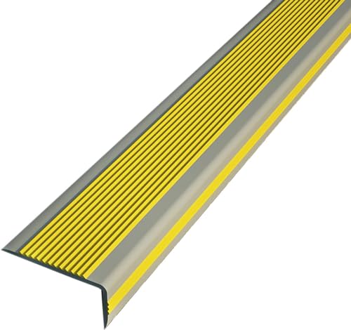 Protección de Bordes para escaleras, Borde de mamperlán, Borde de mamperlán Antideslizante, protección de Esquinas en Forma de L, Perfil de mamperlán de PVC para Bordes de escaleras Exterior