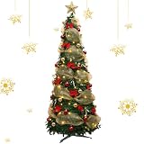 Sapin de Noël Pliable, Sapin de Noël Pop-up avec lumières, Arbre de...