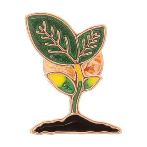 Cartoon Plant Brooch Enamel Pin Badge Green Leaf Cute Jewelry for Women and Girls for Clothing Bags and Backpacks