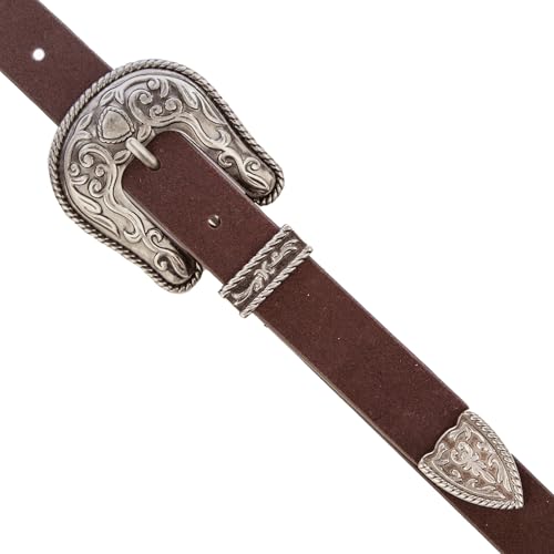 Image of Lucky Brand Women's Western Leather Belt | Classic | Fashion | Vintage | Buffalo Leather | Western-Inspired