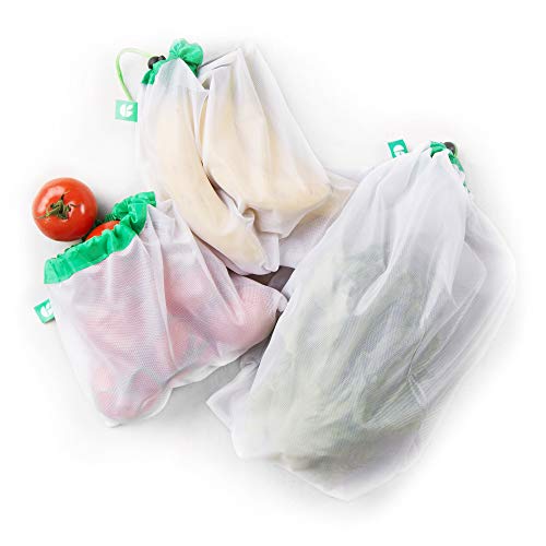 Gogreenbags Reusable Produce Bags, Pack Of 9 Premium Mesh Bags In 3 Sizes With Drawstrings #TOP4