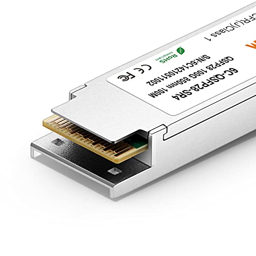 Image of 6COMGIGA 100GBASE-SR4 QSFP28 850nm 100m DDM MMF Transceiver, 100 Gigabit QSFP28 MPO Multi-Mode Module Compatible with Cisco QSFP-100G-SR4-S