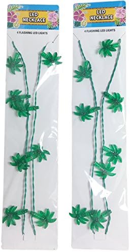 Luau Flashing LED Necklaces, Pack of 2 (Palm Tree)