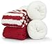 BomKinta Christmas Fuzzy Socks Women Winter House Slipper Sock Cozy Thick Warm Sleeping Gifts Socks for Women Size 5-10 3 Pairs Striped Red Red White