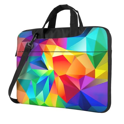 Sac pour ordinateur portable polyvalent avec bandoulière et motif géométrique