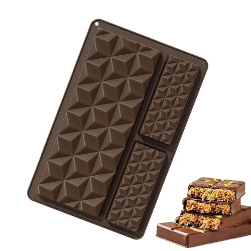 Molde de chocolate profundo, molde antiadherente para hacer dulces, molde flexible para hacer dulces caseros, pasteles, gofres