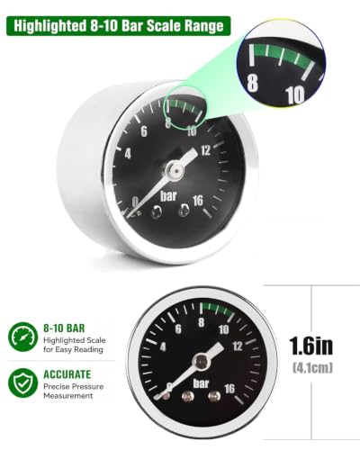 Image of E61 Group Head Pressure Pump Gauge for Espresso Coffee Machine Brew
