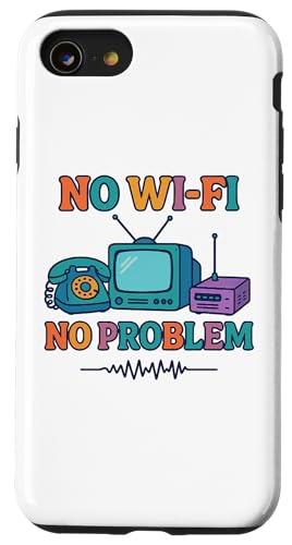 Wi-Fi No Problem ? レトロなダイヤルアップ技術ノスタルジア スマホケース iPhone SE (2020) / 7 / 8 用