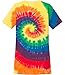 Port & Co Women's Tie-Dye V-Neck Tee-LPC147V-M-Rainbow Rainbow
