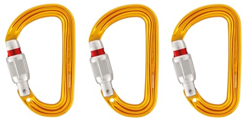 Petzl Sm'D Carabiner – Lightweight D-shaped locking carabiner