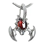 Necklaces Silver Pendant Different Size Inlaid Red Garnet Pendant For Men And Women men's pendant Fashion Jewelry (Size : Big size)