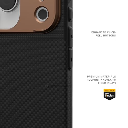 URBAN ARMOR GEAR UAG Designed for iPhone 17 Pro Case Fibr Armr - Compatible with MagSafe Kevlar Fiber Military Grade Protective Cover, Kevlar Graphite/Bronze by URBAN ARMOR GEAR - Image 5