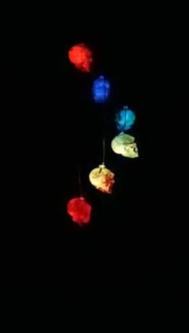 KAMI•*¨*•.¸♬︎ Amazon.com : GOKU Skull Solar Wind Chimes Lights for Outside