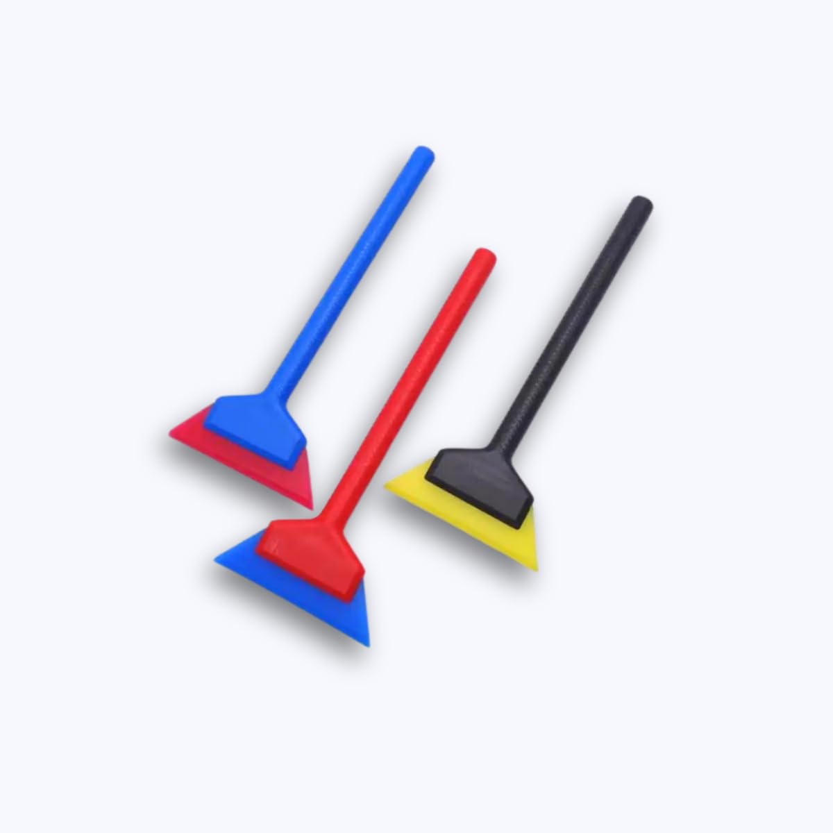 RockRose Agile Handle Mini Squeegee: Car Quarter Glass Replaceable Car Wrapping & Window Film Tinting Tool for Precise Application and Smooth Finish (Pack 3 Units)