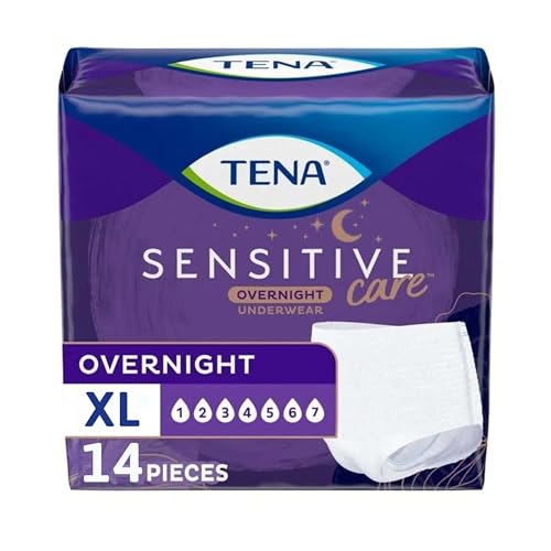 TENA Sensitive Care Overnight Incontinence Underwear for Women, Bladder Control,