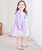 UPlee Toddler Girls Tulle Dress Winter Ruffle Long Sleeve Baby Girl Fashion Casual Tutu Dresses for Party School, Purple Galaxy, 5-6T