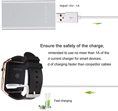 Image of Universal USB Cable, Watch Charger Magnetic 4 Pin, Watch Charger, 4Mm Adapter Length 45 Cm for Smart Watch (Charge Only), Multicolor