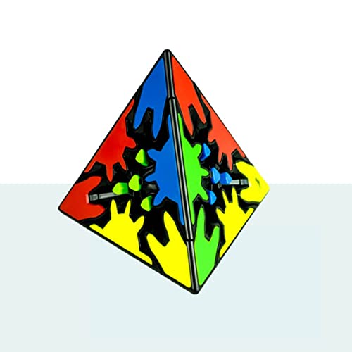 Image of D ETERNAL QiYi Gear Cube Pyraminx Pyramid Triangle Shaped Speed Magic Cube Puzzle (Tiled)