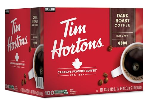Tim Hortons Dark Roast Coffee, Single-Serve K-Cup Pods Compatible with Keurig Brewers, 100ct K-Cups - Image 2