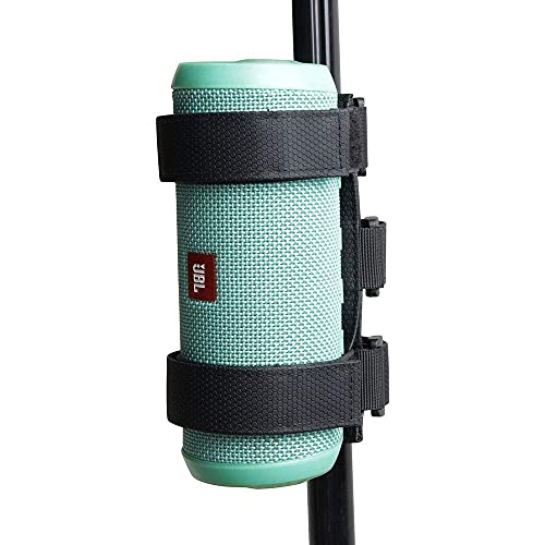 Hermitshell Portable Bluetooth Speaker Mount for Golf Cart Accessories Railing Bike - Adjustable Strap for JBL FLIP/Anker/Ortizan/EDUPLINK/Doss/Sony XB 22,31/Bose Most Speaker