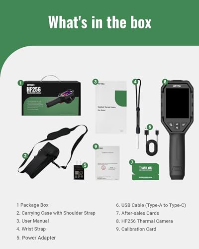 HSFTOOLS HF256 Thermal Imaging Camera, 256x192 IR Resolution Thermal Camera - image 9