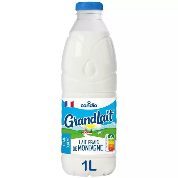 Candia Lait Frais et Demi-Écrémé Pasteurisé Uht, 1L