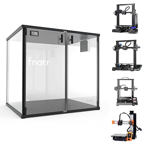 Fnatr EnderBox Acrylic 3D Printer Enclosure Ender 3 Enclosure 3D Printer Accessories USB LED Light Ventilation Fan for Ender 3/Prusa Mini+/Aquila X2