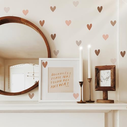 Image of QUCHENG Boho Wall Stickers Girls Bedroom Removable Wall Decals Nursery Kids Room Decor Vinyl Murals DIY Cute Decorations 6 Sheets