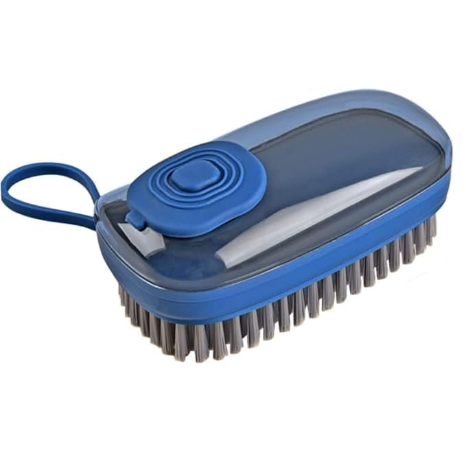 Button Brush Soap Dispensing Cloth Clean Button Brush Soft Bristle Laundry Scrubbing Tool with Good Grip for Cleaning for Bathroom Shower Washing Pot Brush Kitchen Household Dish Multicolor-image-12