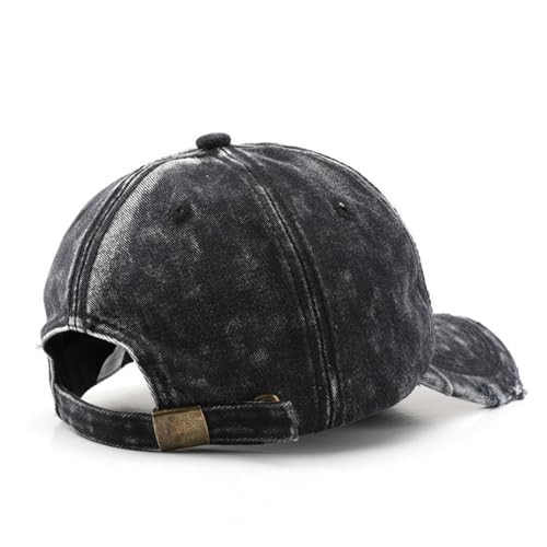 Image of Classic Washed Distressed Vintage Baseball Cap Unconstructed Soft Cotton Denim Dad Hat for Men Women